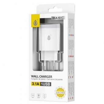 Charger 1xUSB, 220V 3.1A  OnePlus white 