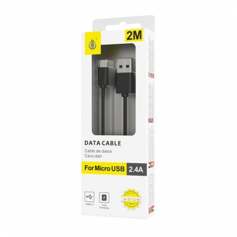 Cable USB-A+micro USB 2m 2.4A OnePlus black 