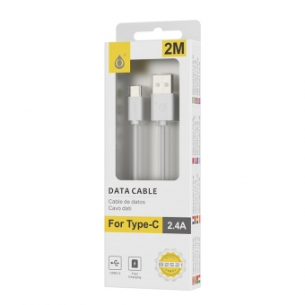 Cable USB-C 2m 2.4A OnePlus white 