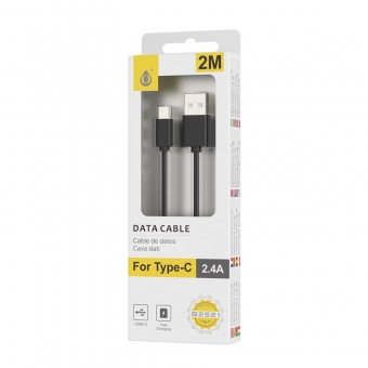 Cable USB-C 2m 2.4A OnePlus black 