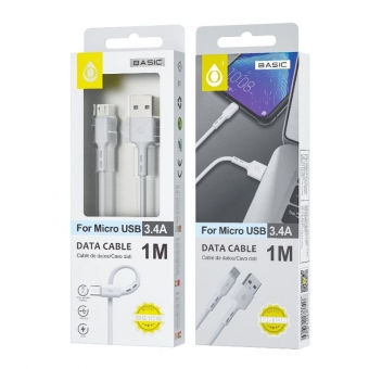 Cable OnePlus USB-micro USB 1m 3.4A white 