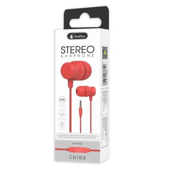 Headphones with microphone OnePlus 1.2 m  red 