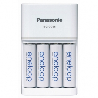 Baterijų įkroviklis Panasonic + 4xAA 2000 mAh NiMh Eneloop 