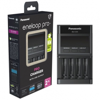 Battery charger Panasonic eneloop pro BQ-CC65 EKO su LCD screen 