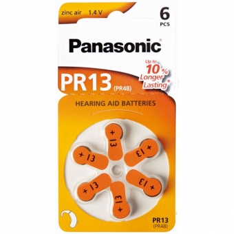 Baterija klausos aparatams Panasonic Zinc-Air PR13H-LB 