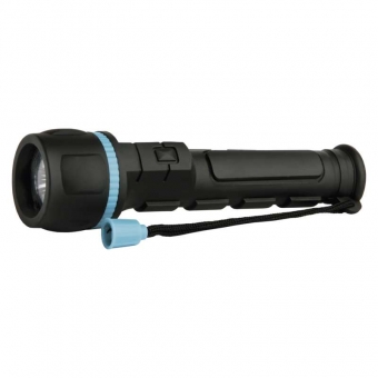 LED flashlight 20lm 2xAA plastic black 