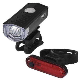 Front and back bicycle LED lights 90 lm, 500 mAh 