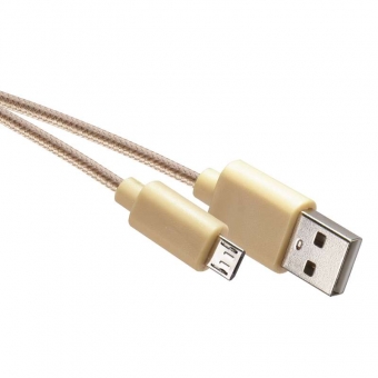 Cable USB 2.0 A/M - micro B/M 1m (gold) 