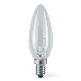 Incandescent light bulb E14 60W, ISKRA candle, for industrial use 