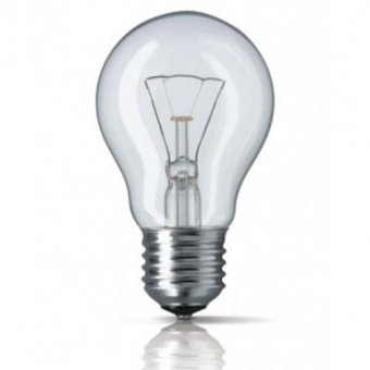 Incandescent light bulb E27 100W, ISKRA for industrial use 